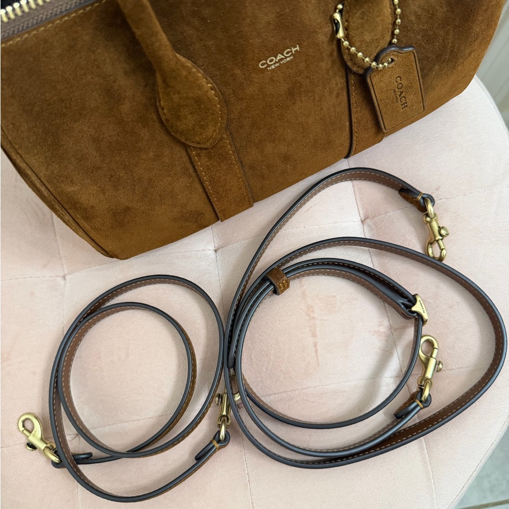 Coach Compass 25 Warm Brown Suede with Extra Straps - Picture 11 of 12